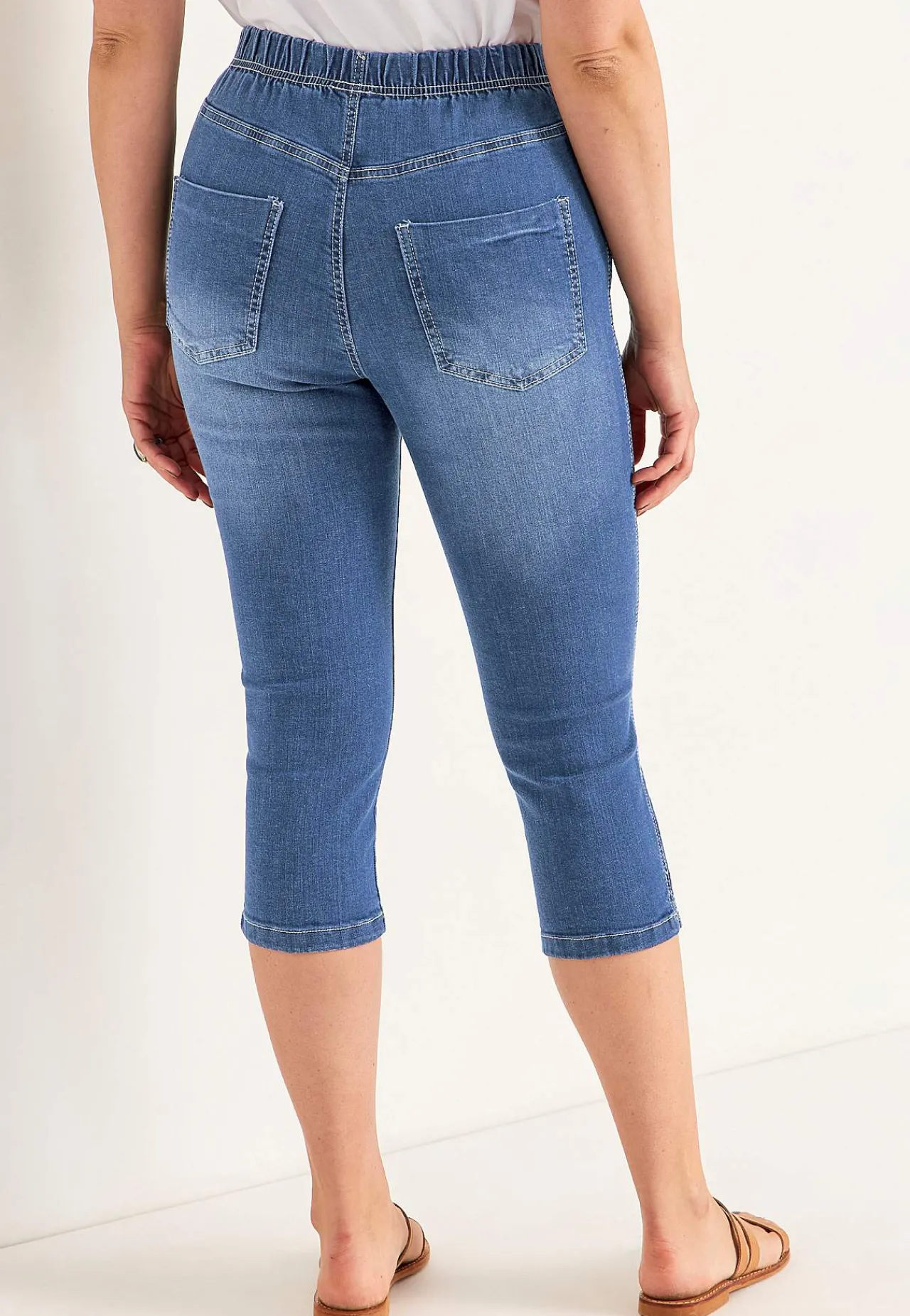Hot Bekväm capribyxa Byxor|Jeans
