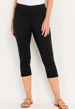 Bekväm capribyxa i bomullstwill Leggings|Byxor