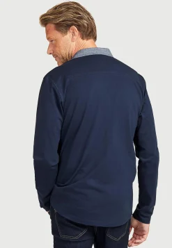 Bekväm långärmad tröja med krage T-Shirts & Pikétröjor|Tröjor & Hoodies