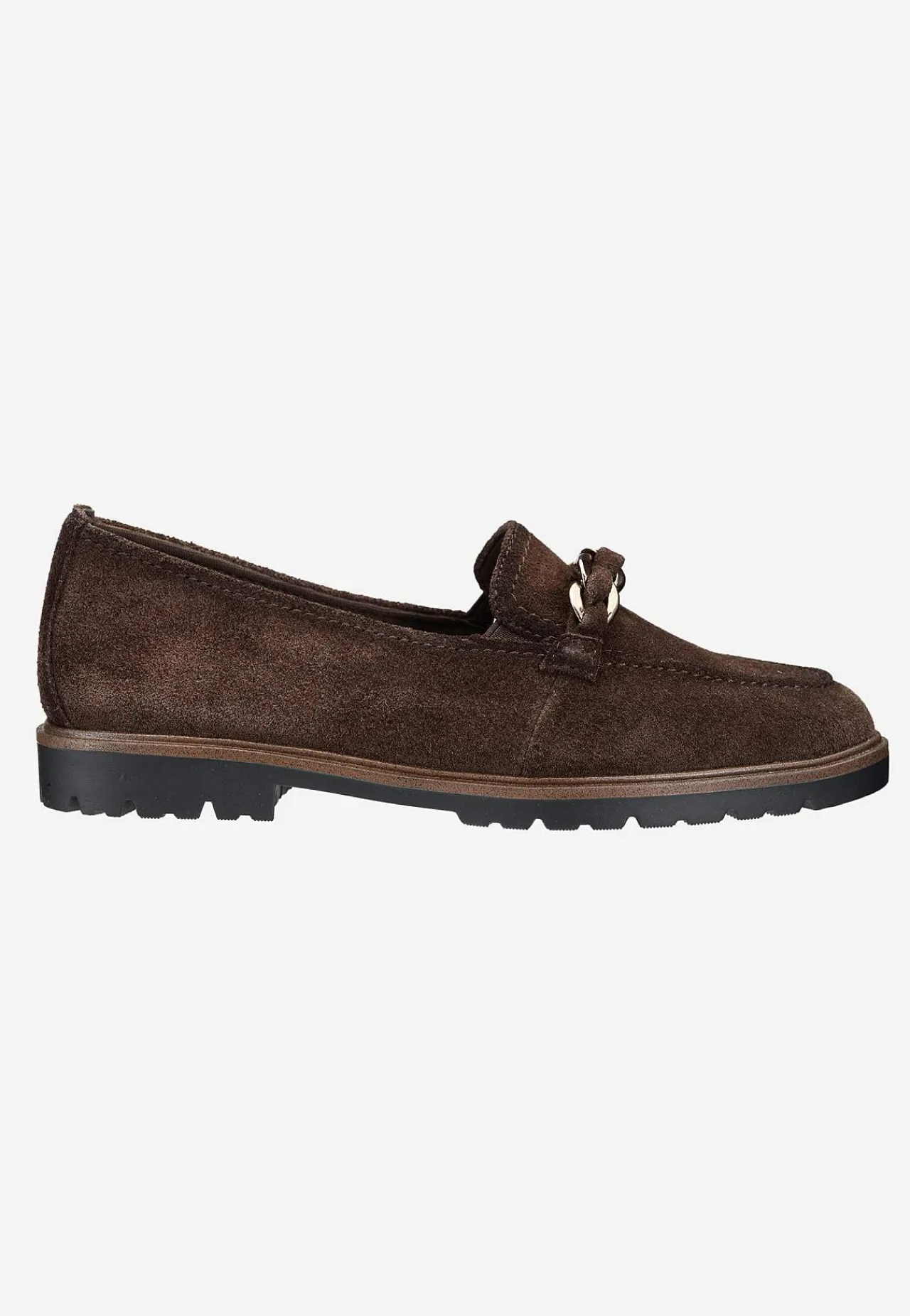 Bekväm mockaloafer med kedjedetalj Skinnskor|Loafers