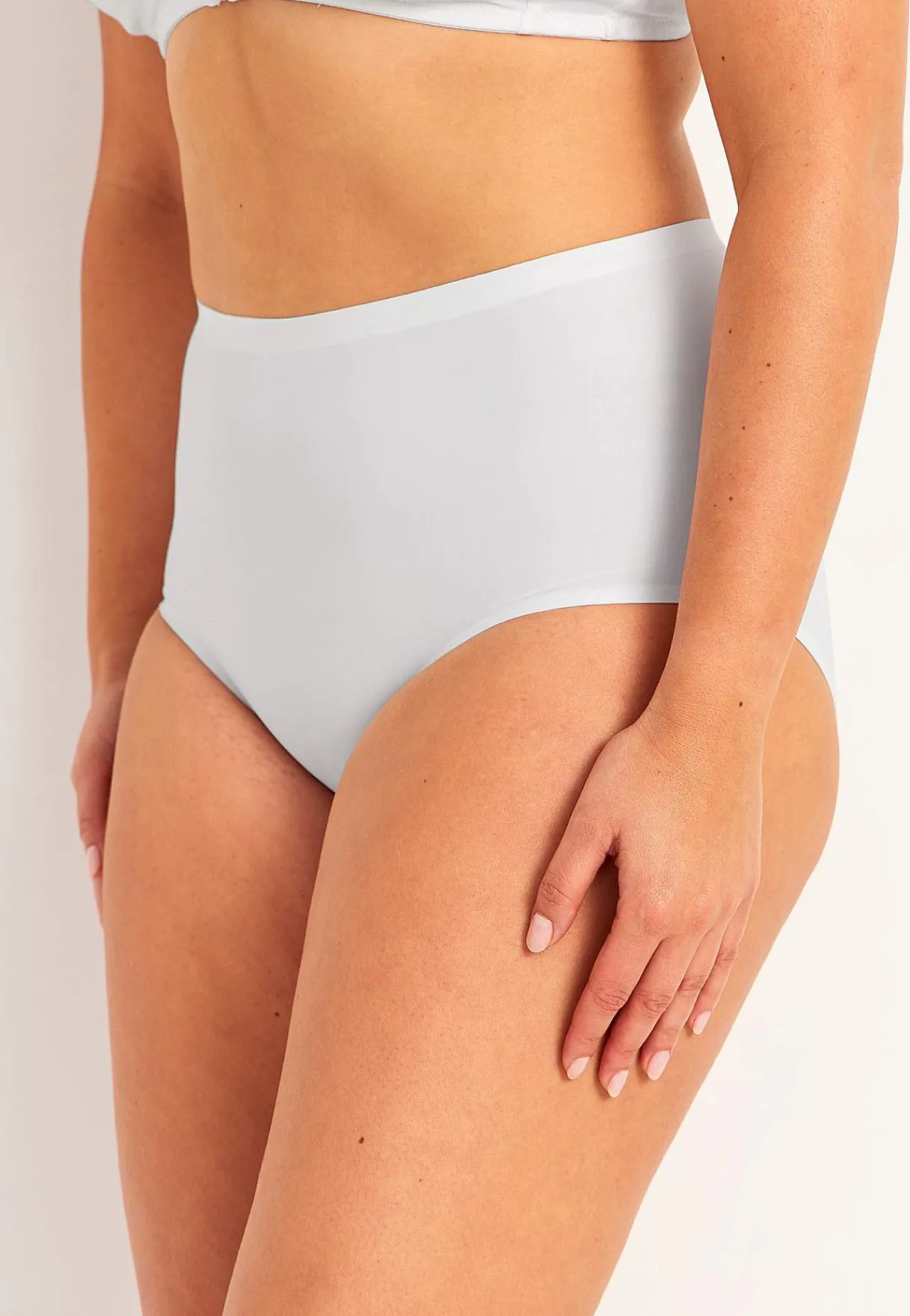 Clearance Bekväm trosa med hög midja 3-pack Basplagg|Plus Size