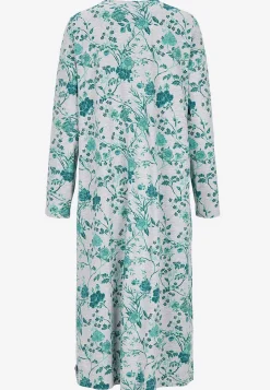 Blommigt nattlinne med långa ärmar Plus Size|Sov- & Myskläder