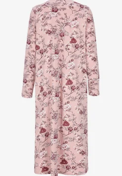 Blommigt nattlinne med långa ärmar Plus Size|Sov- & Myskläder