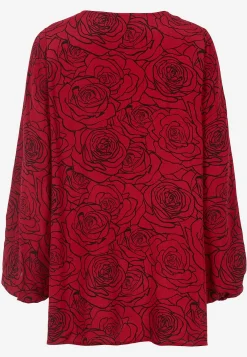 New Blommönstrad blus i viskos Skjortor & Blusar|Tunikor