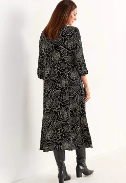 Best Blommönstrad klänning i viskos Klänningar & Kjolar|Plus Size