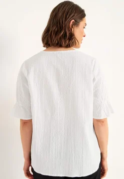 Online Blus i bäckebölja Toppar & T-Shirts|Skjortor & Blusar