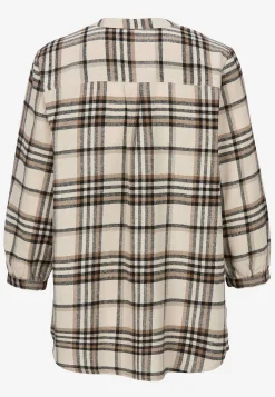 Discount Blus i flanell med bröstficka Tröjor & Cardigans|Toppar & T-Shirts