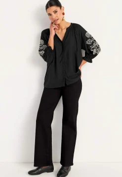 Discount Blus med brodyr Skjortor & Blusar|Plus Size