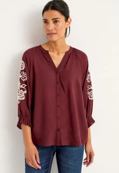 New Blus med brodyr Skjortor & Blusar|Plus Size