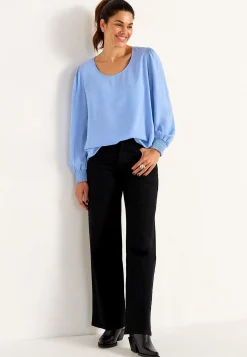 Discount Blus med smock i ärmsluten Skjortor & Blusar|Plus Size
