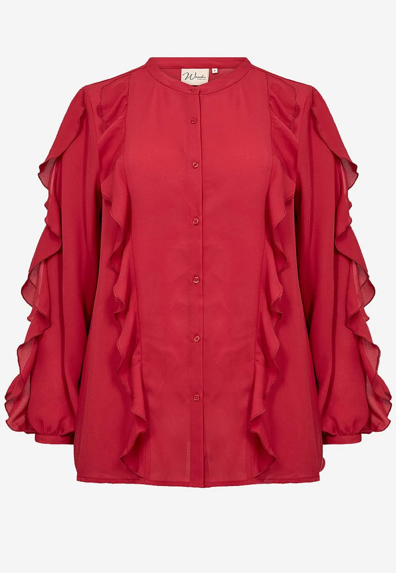 Sale Blus med volanger Skjortor & Blusar|Festkläder