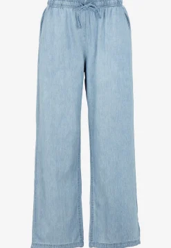 Online Byxa i denim med vida ben Byxor|Jeansplagg