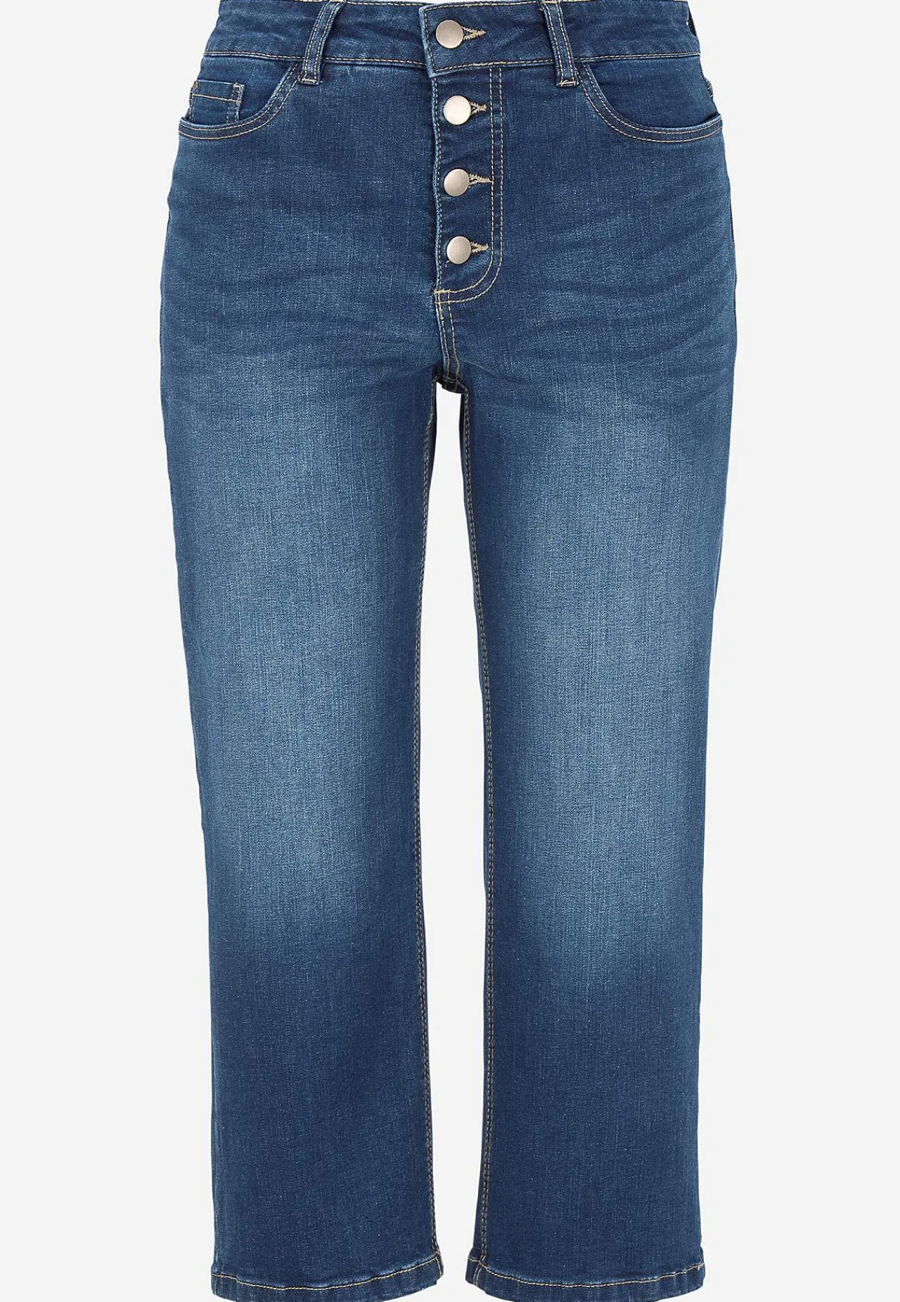 Discount Caprijeans med knappgylf Byxor|Jeans