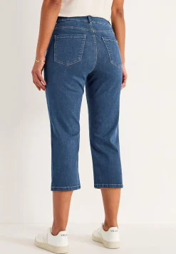 Discount Caprijeans med knappgylf Byxor|Jeans