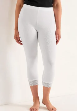 Caprileggings med spets susanne Leggings|Byxor