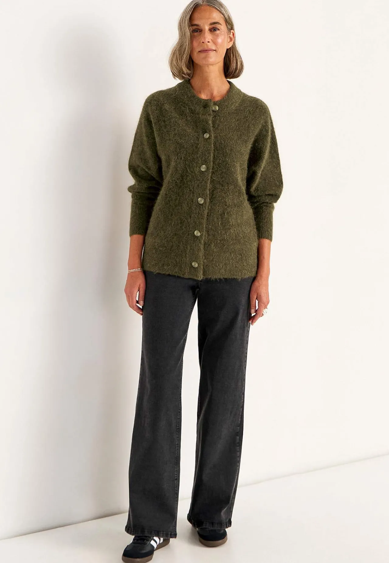 Outlet Cardigan Premium i mohair- och ullblandning Tröjor & Cardigans|Stickat