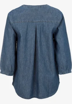 Clearance Denimblus med bröstficka Skjortor & Blusar|Jeansplagg