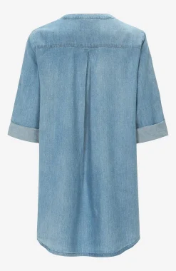 Denimtunika med fickor Skjortor & Blusar|Tunikor