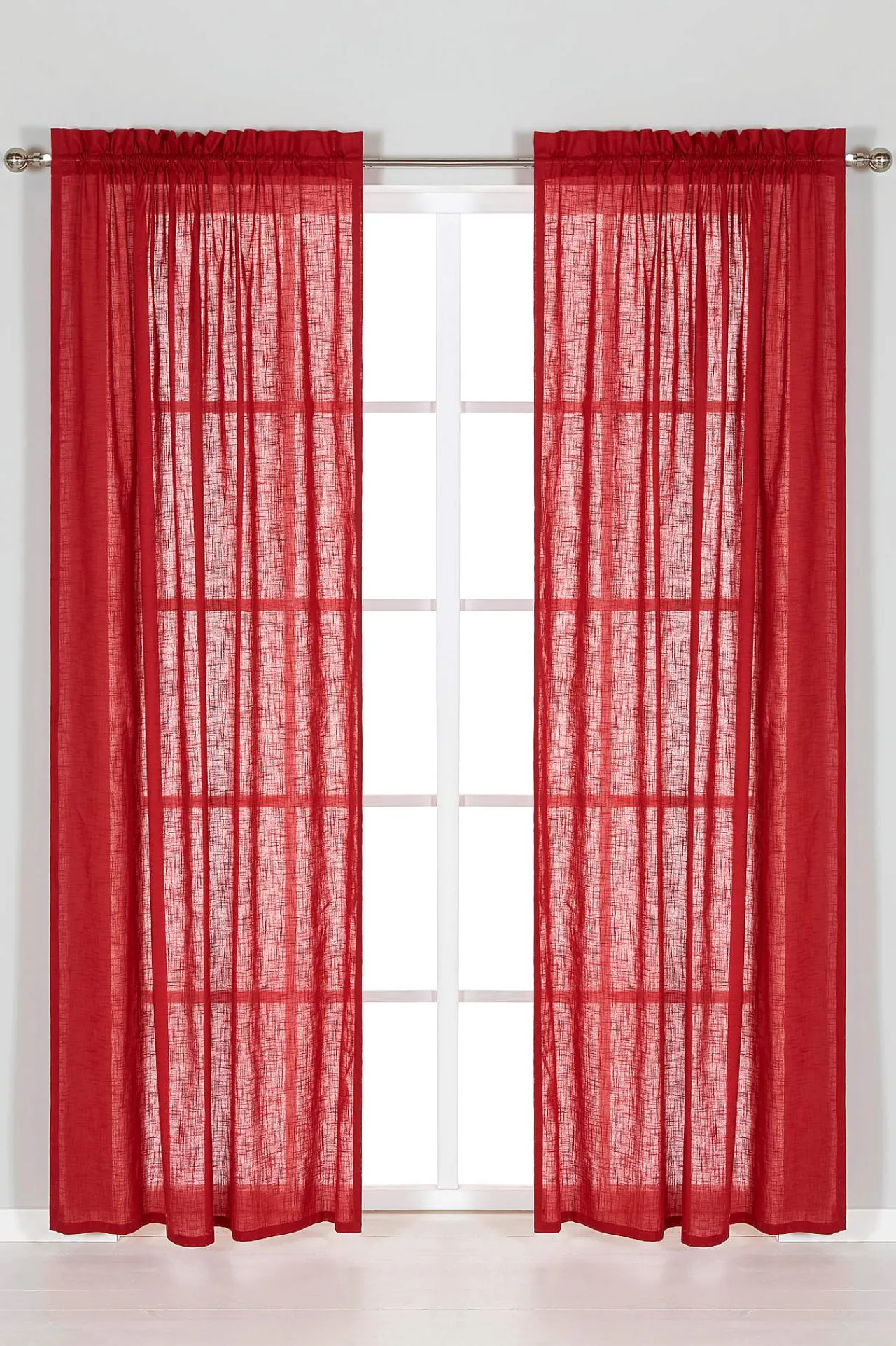 Online Enfärgad julgardin Ebbe 2-pack Gardiner|Flerpack