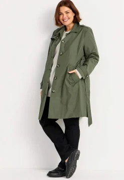 Sale Enkelknäppt trenchcoat Jackor & Kappor|Plus Size