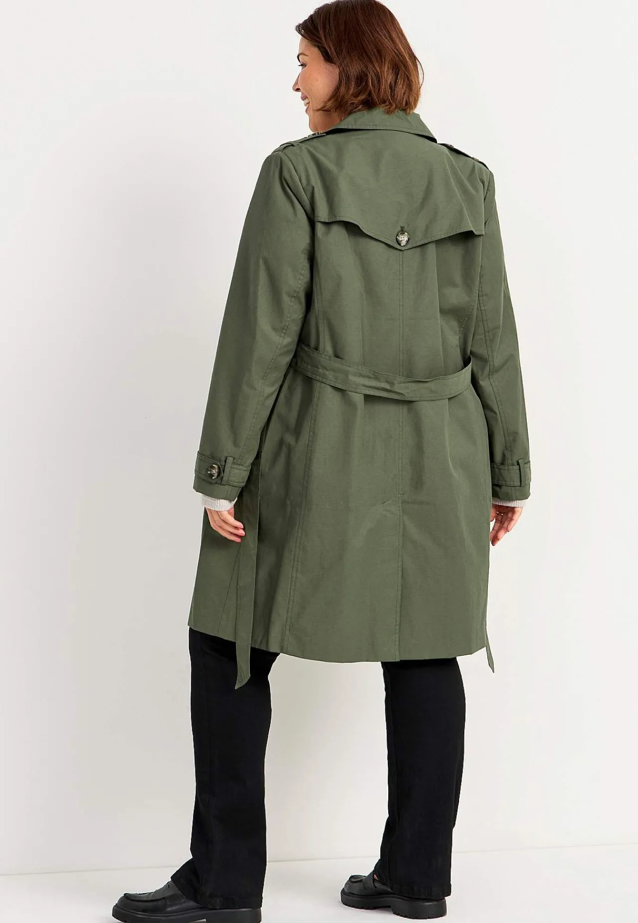 Sale Enkelknäppt trenchcoat Jackor & Kappor|Plus Size