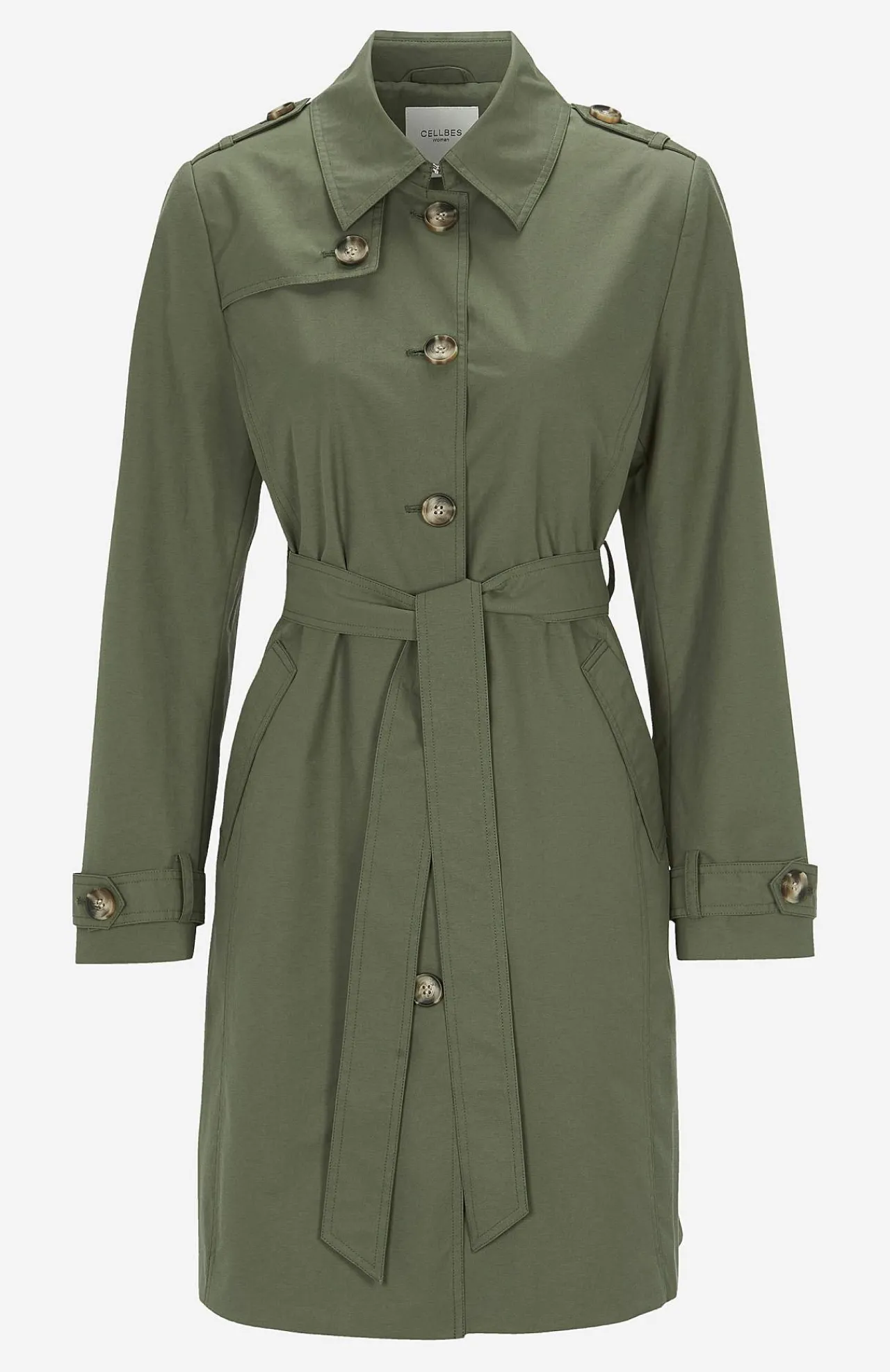 Sale Enkelknäppt trenchcoat Jackor & Kappor|Plus Size