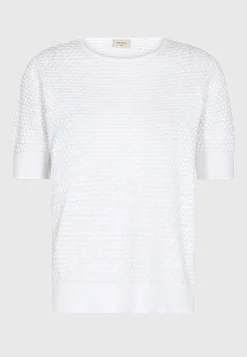 Outlet Finstickad bomullströja med bubblig yta Tröjor & Cardigans|Stickat