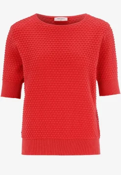 Hot Finstickad bomullströja med bubblig yta Tröjor & Cardigans|Stickat