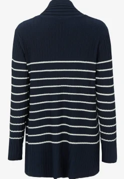 Finstickad, randig cardigan Tröjor & Cardigans|Stickat