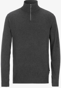 Online Finstickad tröja med dragkedja Tröjor & Hoodies