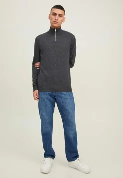 Online Finstickad tröja med dragkedja Tröjor & Hoodies