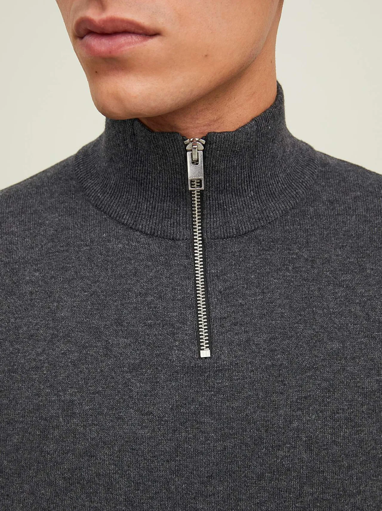Online Finstickad tröja med dragkedja Tröjor & Hoodies