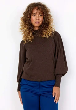Discount Finstickad tröja med halvpolo Tröjor & Cardigans|Stickat