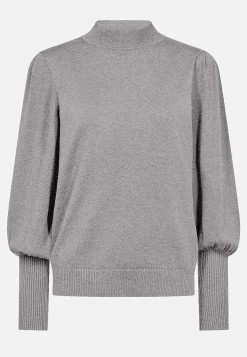 Discount Finstickad tröja med halvpolo Tröjor & Cardigans|Stickat