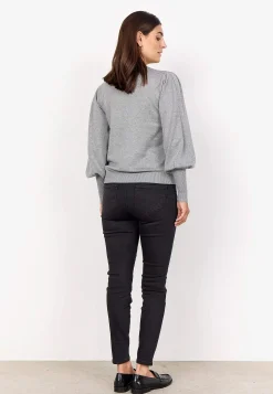 Discount Finstickad tröja med halvpolo Tröjor & Cardigans|Stickat
