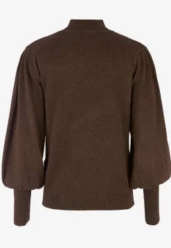 New Finstickad tröja med halvpolo Tröjor & Cardigans|Stickat
