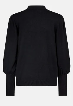 New Finstickad tröja med halvpolo Tröjor & Cardigans|Stickat