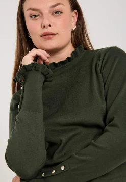 Discount Finstickad tröja med knappar Tröjor & Cardigans|Stickat
