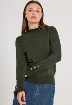 Best Finstickad tröja med knappar Tröjor & Cardigans|Stickat
