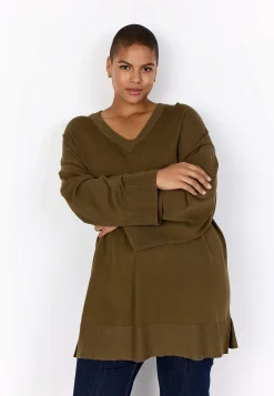 Best Finstickad tröja med v-ringning Tröjor & Cardigans|Stickat