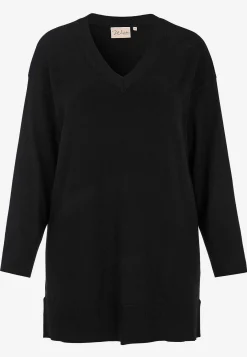 Outlet Finstickad tröja med v-ringning Tröjor & Cardigans|Stickat
