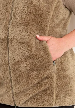 Discount Fleeceväst med fickor Jackor & Kappor|Tröjor & Cardigans