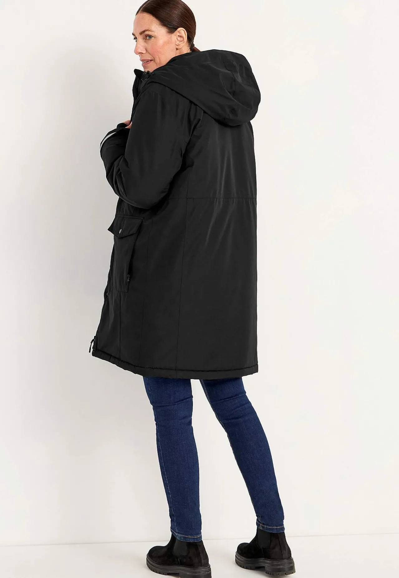 Outlet Funktionsjacka med fastsydd huva Jackor & Kappor|Plus Size