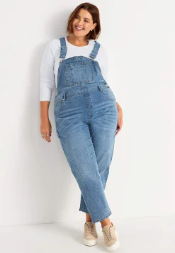 Clearance Hängselbyxa i denim Aliana Jeans|Jeansplagg