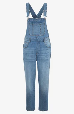 Clearance Hängselbyxa i denim Aliana Jeans|Jeansplagg