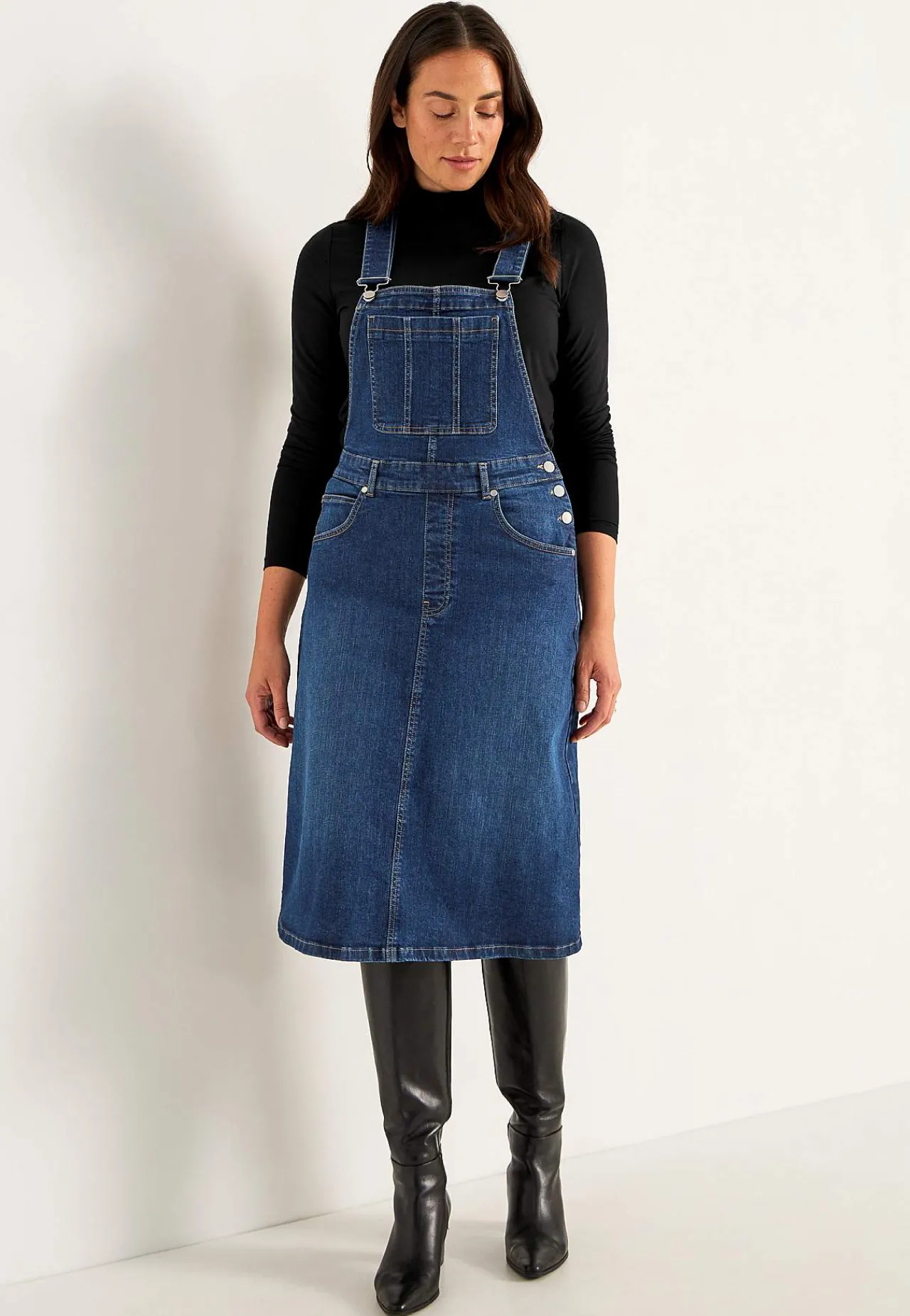 Hot Hängselklänning i denim Klänningar & Kjolar|Jeansplagg