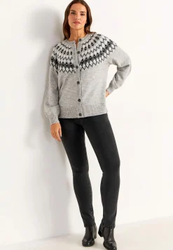 Best Jacquardmönstrad cardigan Tröjor & Cardigans|Stickat