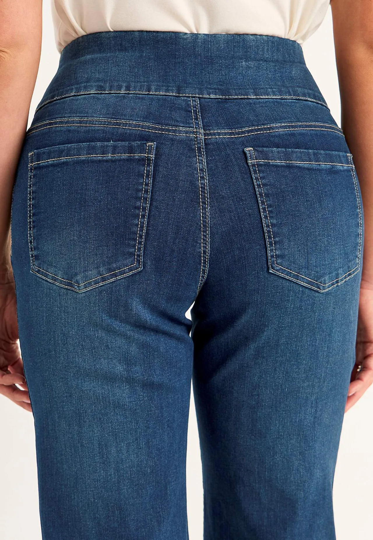 New Jeans med hög resårmidja Elisa Byxor|Jeans