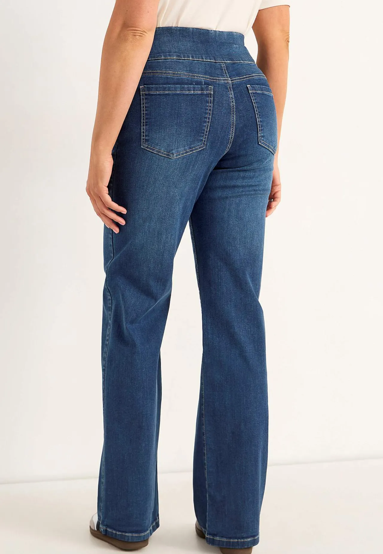 New Jeans med hög resårmidja Elisa Byxor|Jeans