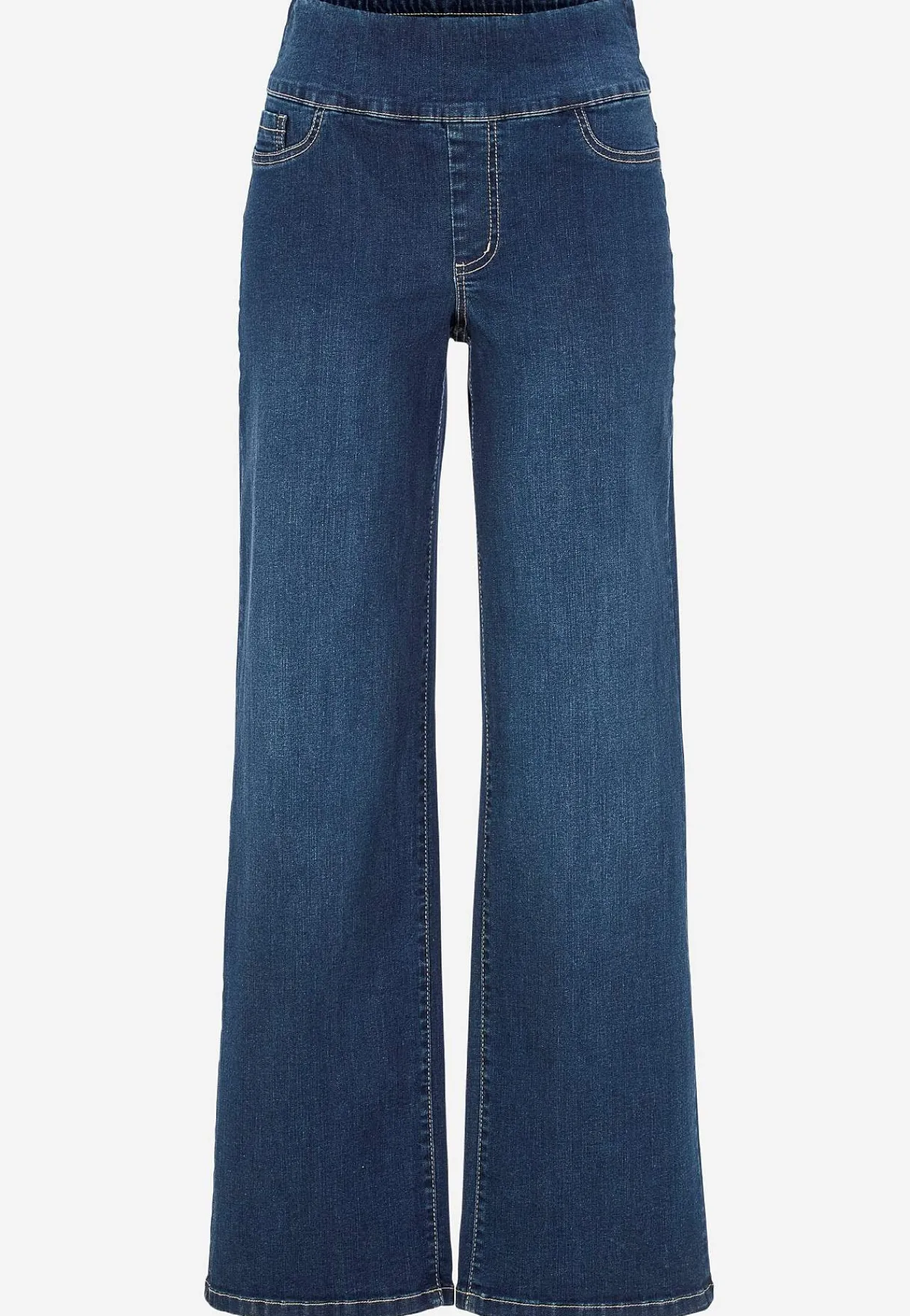 New Jeans med hög resårmidja Elisa Byxor|Jeans